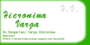 hieronima varga business card